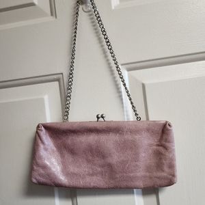 HOBO clutch or wrist handbag. EUC. Light pink leather.